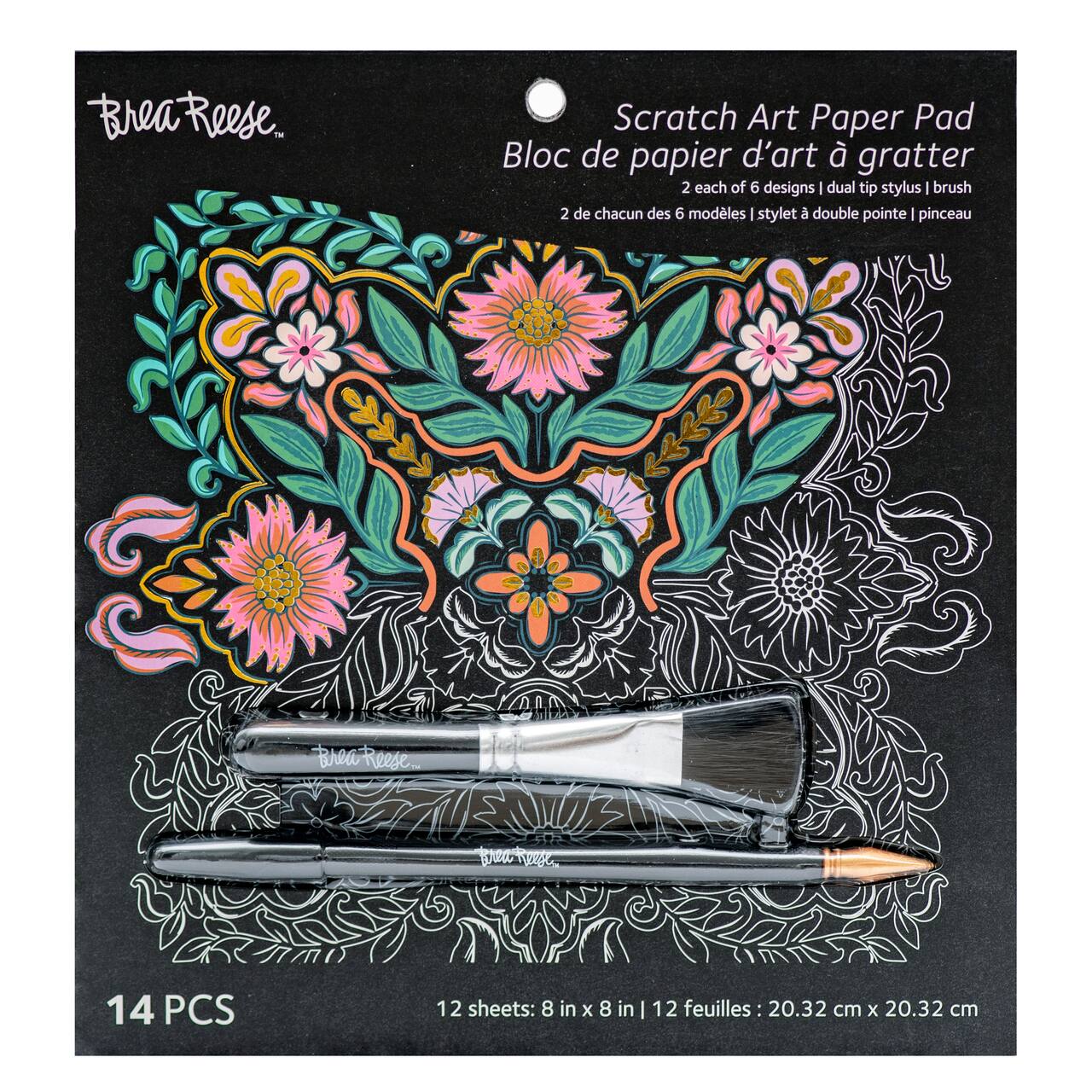 Brea Reese™ Tropical Scratch Art Paper Pad
